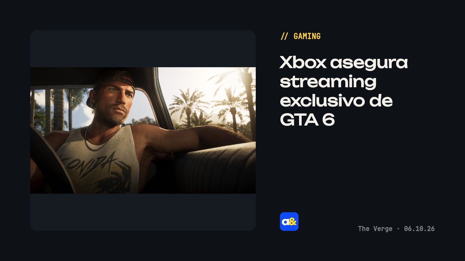 Xbox asegura derechos exclusivos de streaming para GTA 6