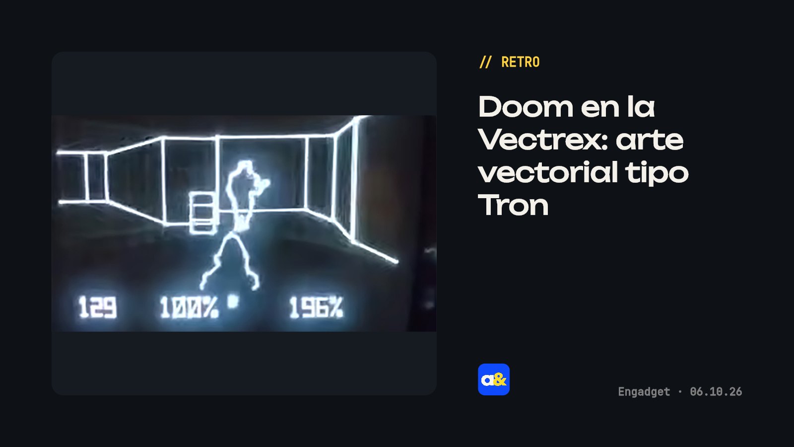 Doom en la Vectrex convierte al clásico en arte vectorial