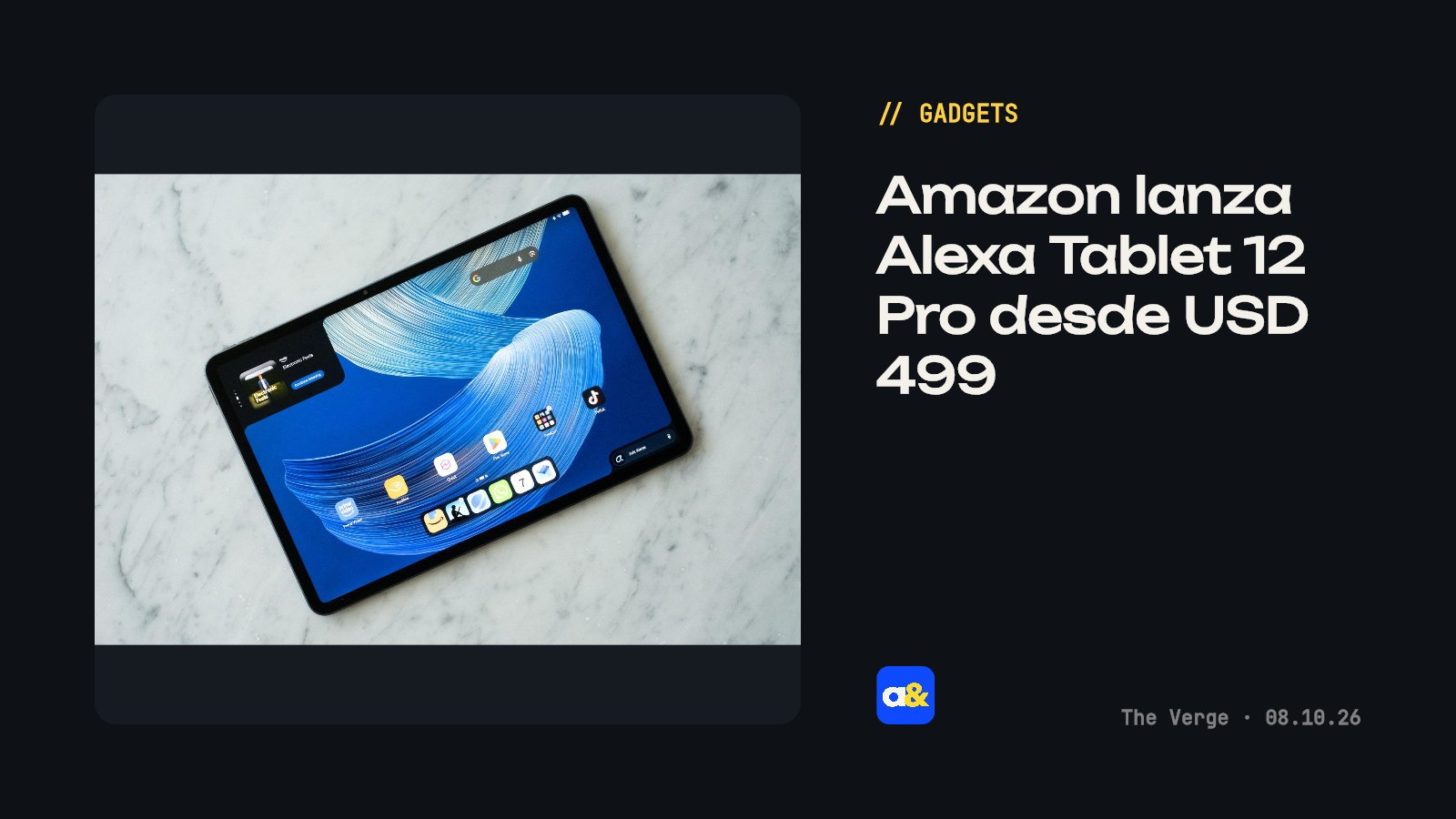 Amazon lanza tablets Alexa para competir con iPad