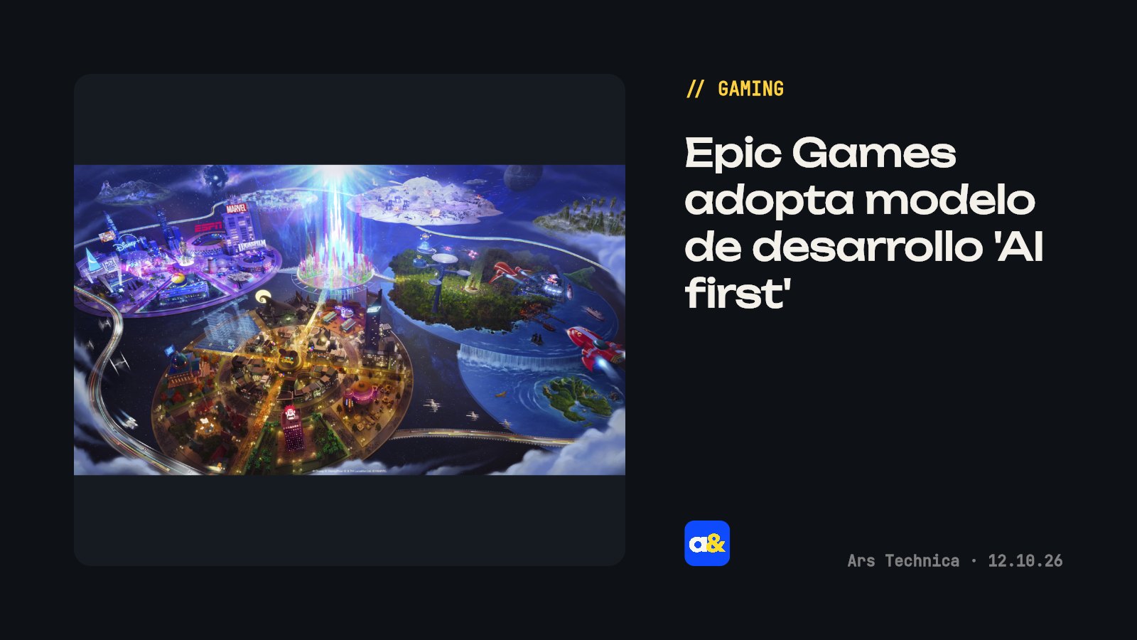 Epic Games se enfoca en desarrollo "AI first" para juegos