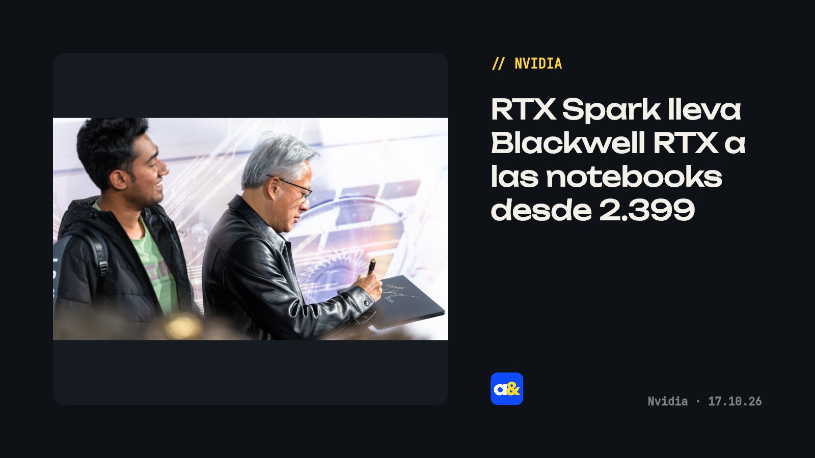 NVIDIA RTX Spark llega a las notebooks con Blackwell RTX