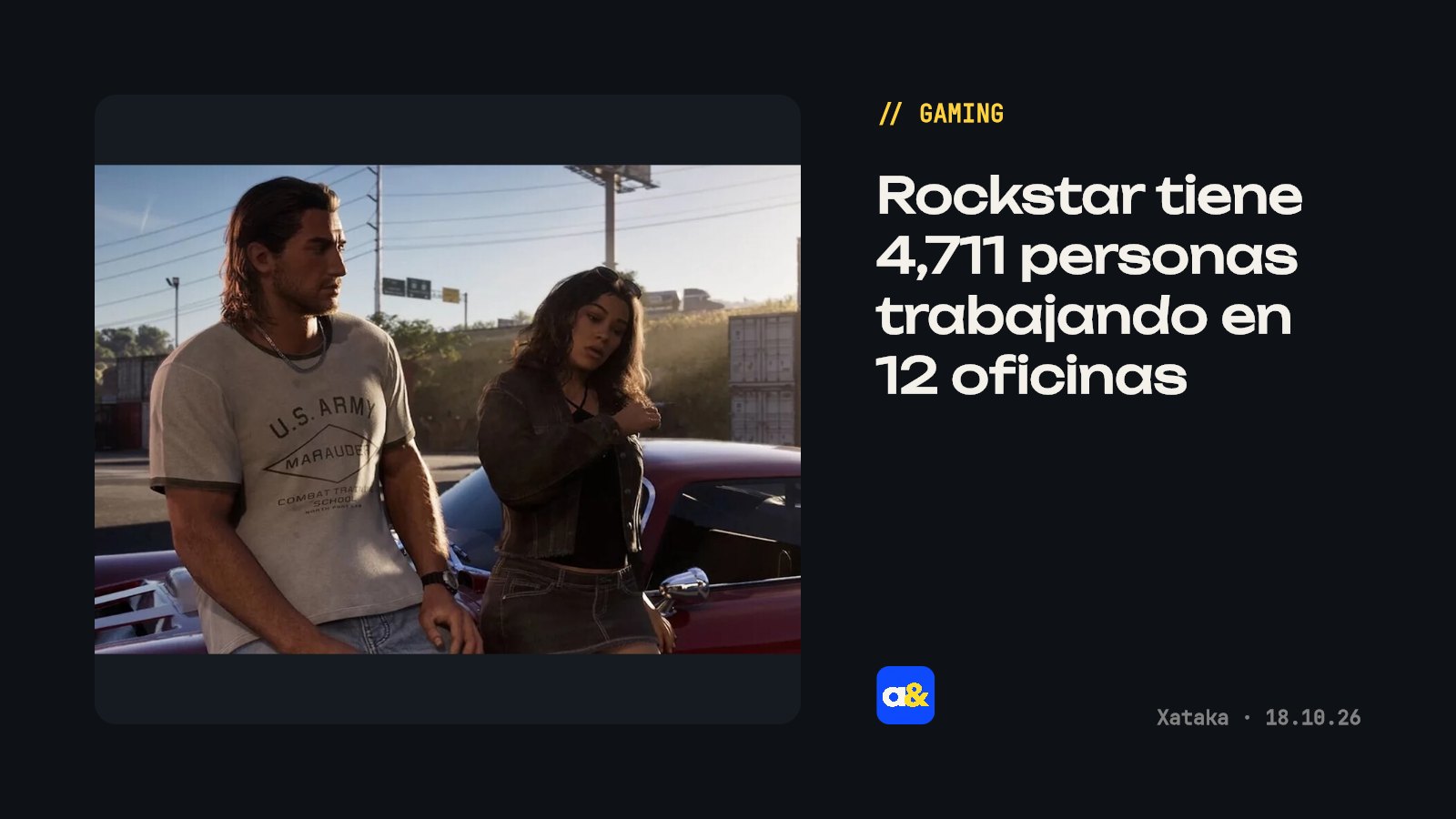 Rockstar emplea 4,711 personas en desarrollo de GTA VI