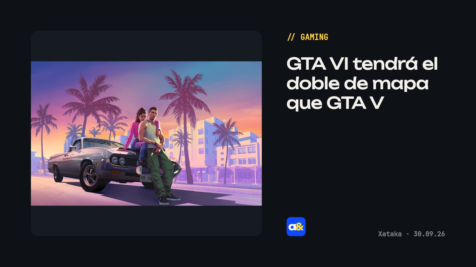 GTA VI promete el mayor mundo abierto de Rockstar