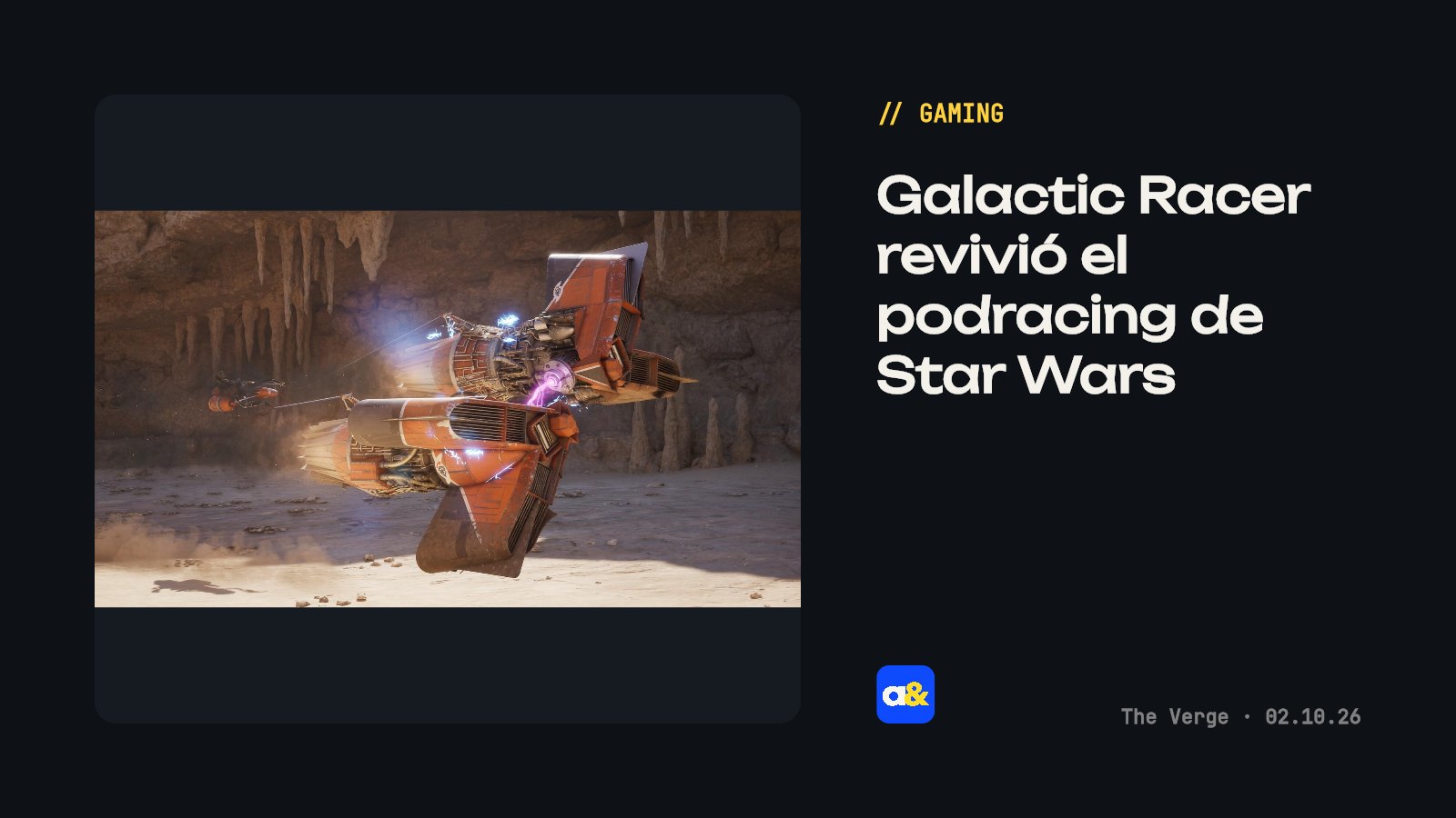 Juegos retro de Star Wars reviven la emoción de podracing